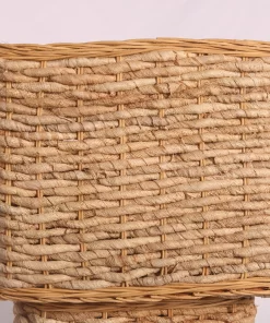 Wicker Cube Banana Floor Planter