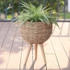 Color :Brown and natural Materials :Banana & rattan with stand wood