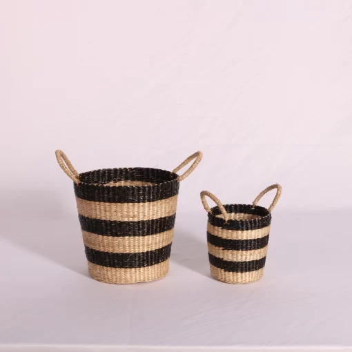 Banana & Seagrass Plant Pot with Handles