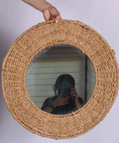 Round banana Mirror For Wall Decor From Vietnam