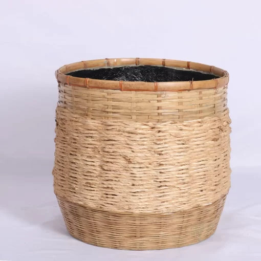 Bamboo Modern Drum Pot