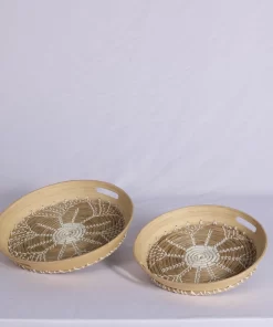 Bamboo And Seagrass Serving Decorative Tray