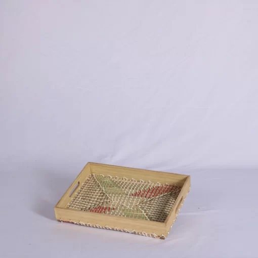 Bamboo And Seagrass Serving Decorative Tray