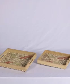 Bamboo And Seagrass Serving Decorative Tray