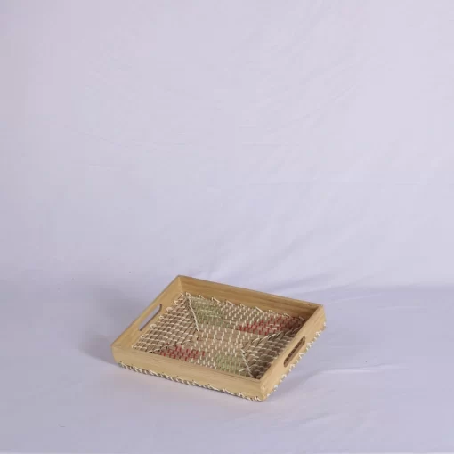 Bamboo And Seagrass Serving Decorative Tray