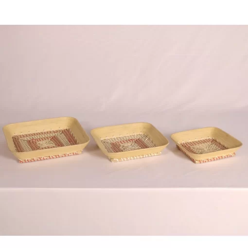 Bamboo And Seagrass Serving Decorative Tray