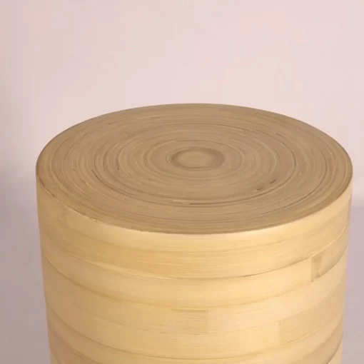 Bamboo Drum Accent Side Table