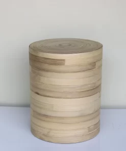 Bamboo Drum Accent Side Table