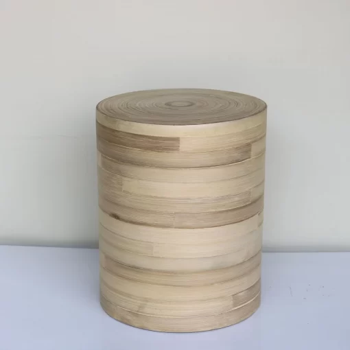 Bamboo Drum Accent Side Table